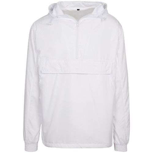 Build Your Brand Basic Pullover Jacket White